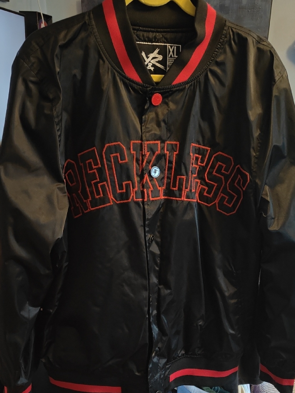 Young & Reckless XL Jacket - Black with Red Trim
